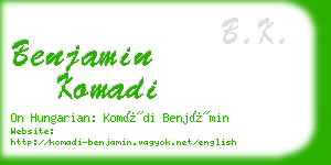 benjamin komadi business card